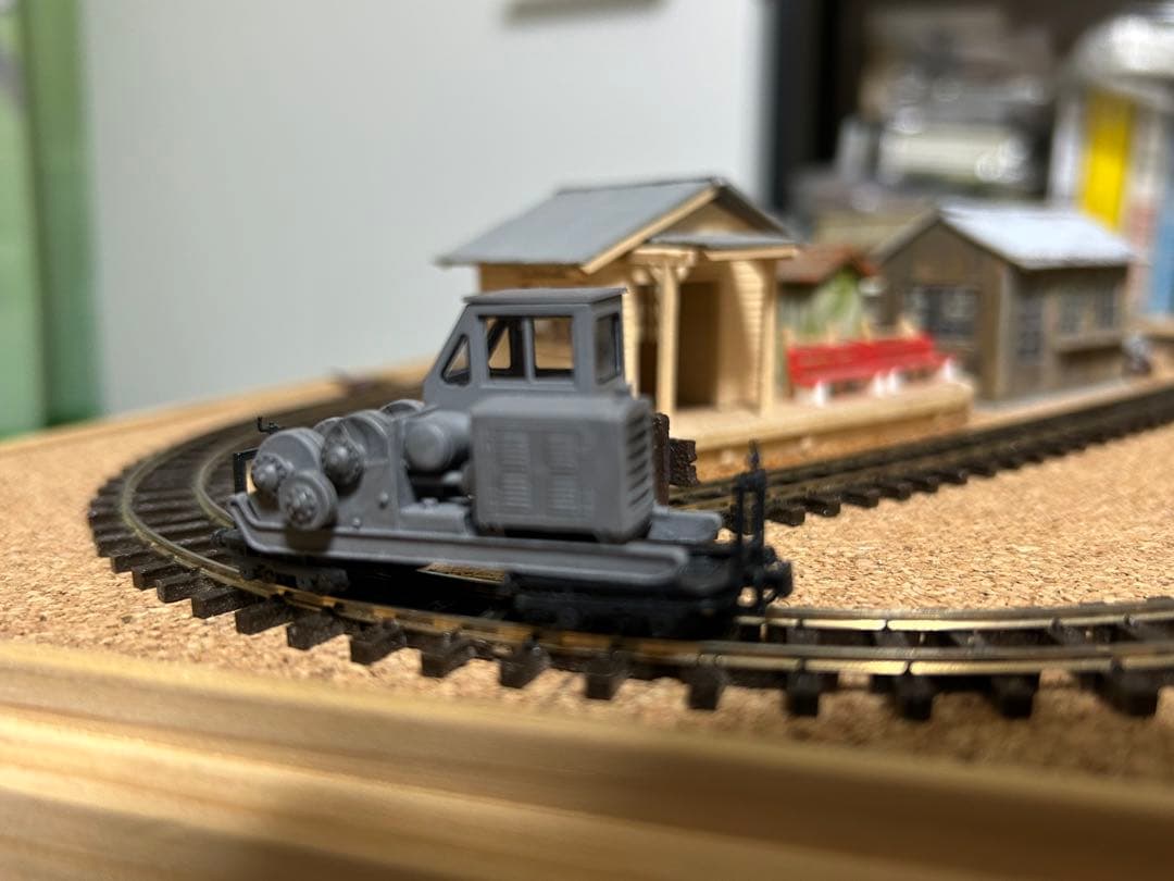 テスト出品④モデルワーゲン 森藤式大型集材機 輸送風景セット 岩崎製後期型台車付