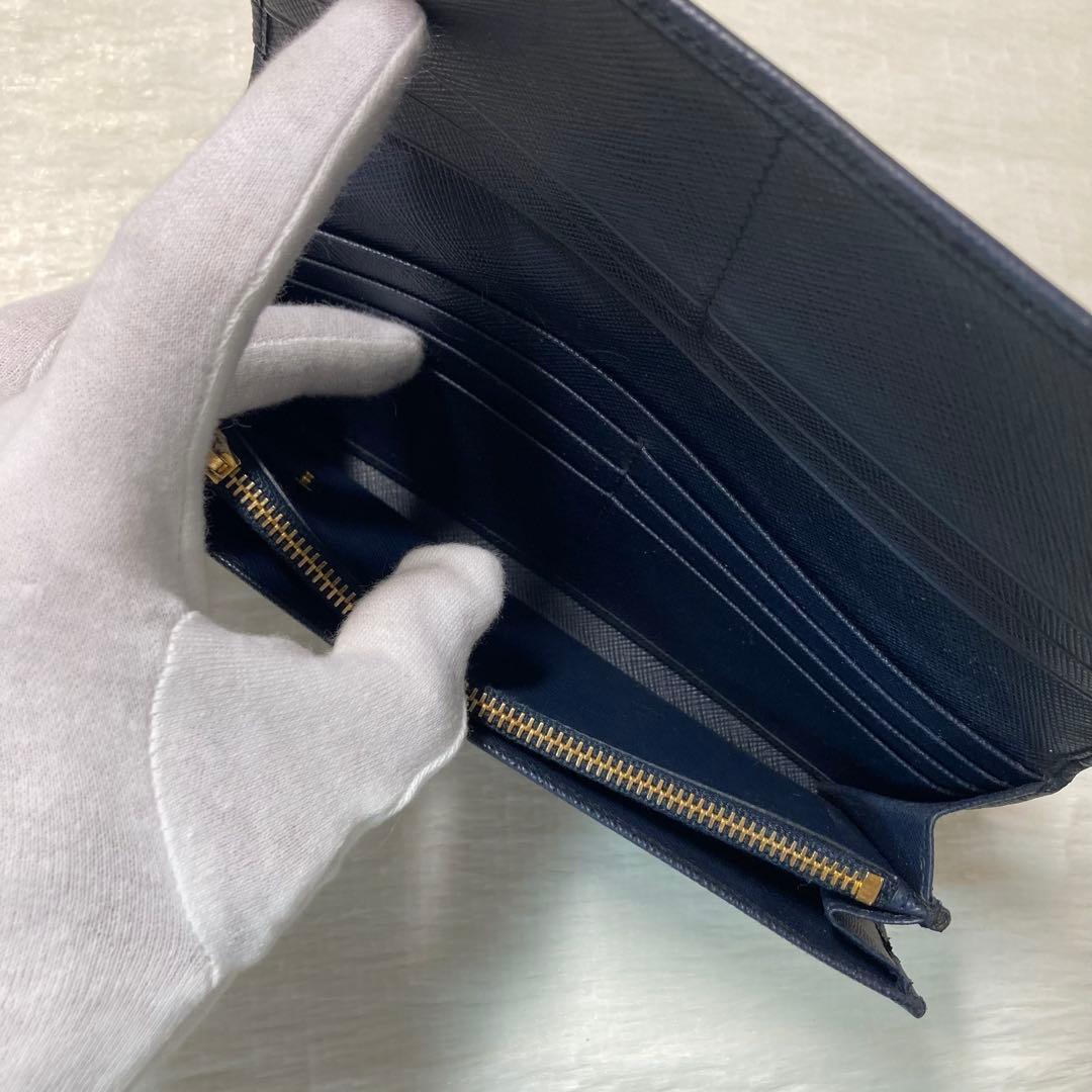 本日限定価格 PRADA プラダ　長財布　紺　パスケース　箱　付属品　二つ折り