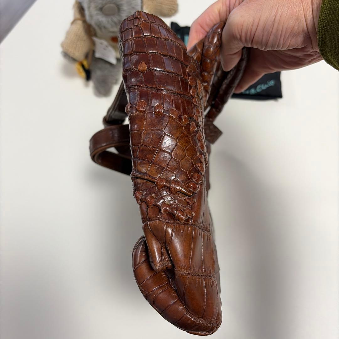 IBIZA　ブラウン　ワニ革　ハンド、ショルダー2wayバッグ　美品！