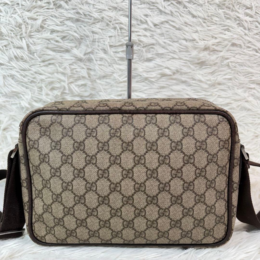 美品✨GUCCI グッチ GGスプリーム ショルダーバッグ PVC×レザー
