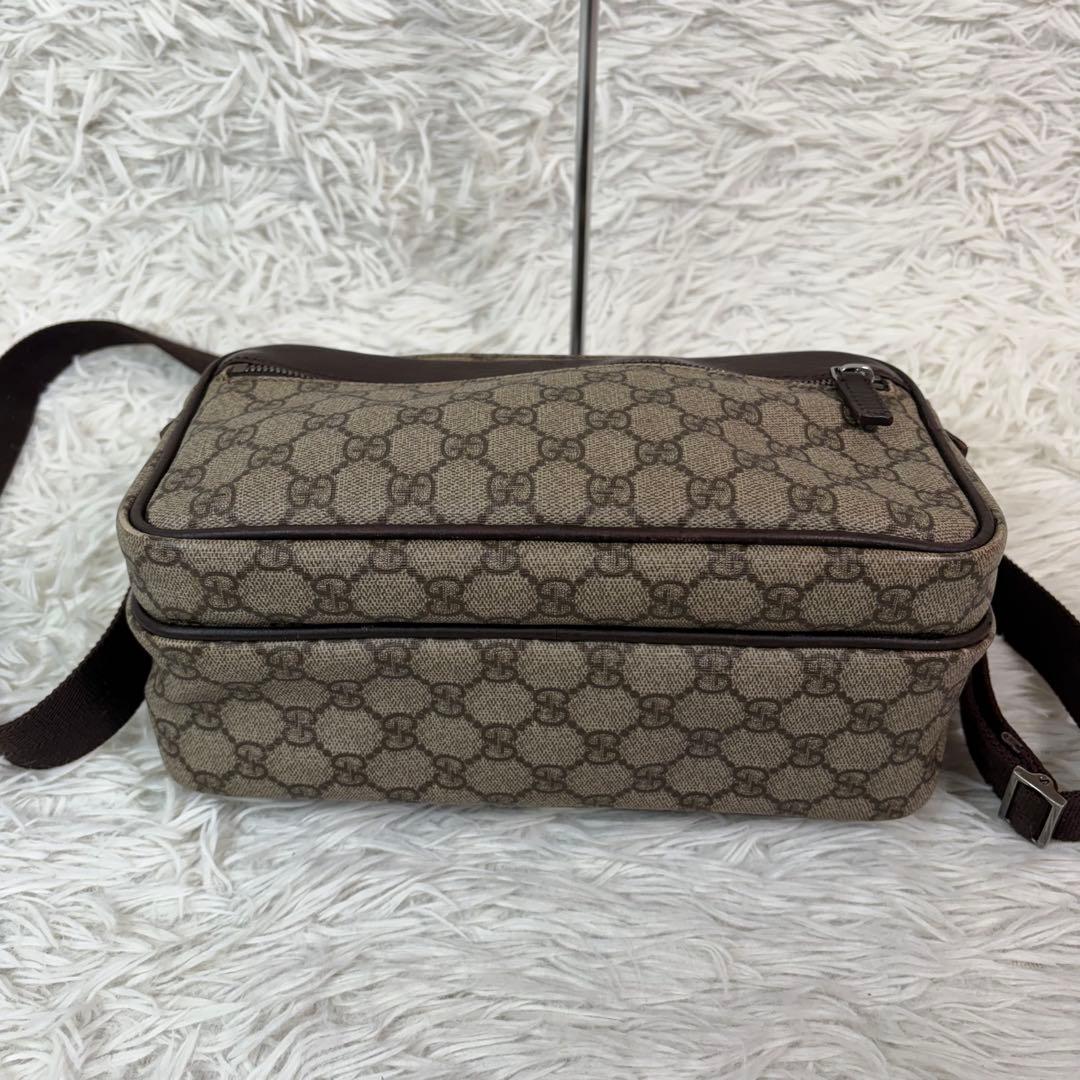 美品✨GUCCI グッチ GGスプリーム ショルダーバッグ PVC×レザー