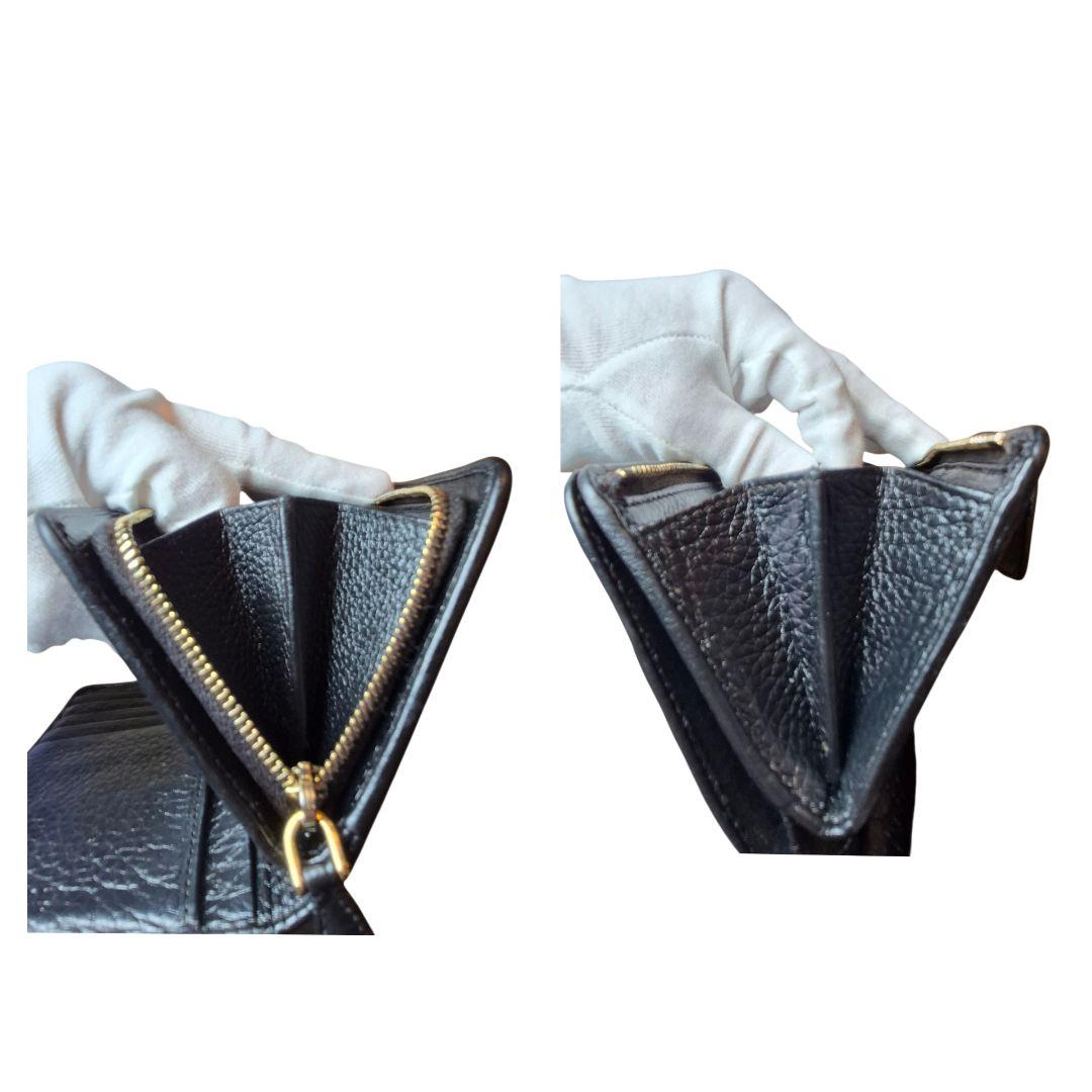 ＰＲＡＤＡ　プラダ　サフィアーノ　二つ折り財布　L字ファスナー　ブラック