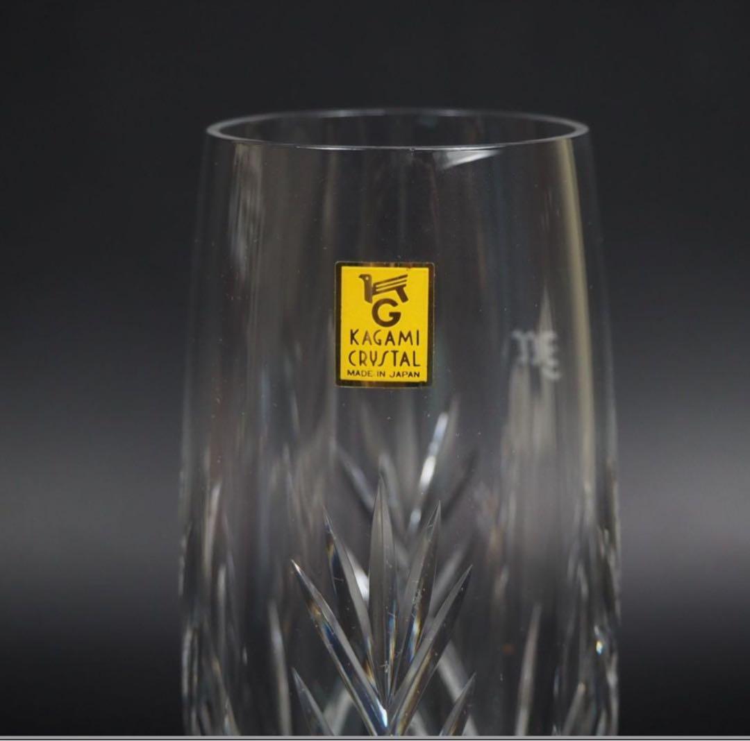 送料無料 カガミクリスタル 江戸切子ワイングラス3P 箱あり 酒器