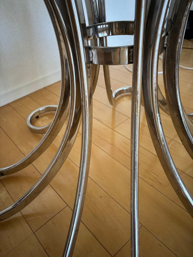 ダイニングテーブル/ガラステーブル/丸テーブル/おしゃれテーブル