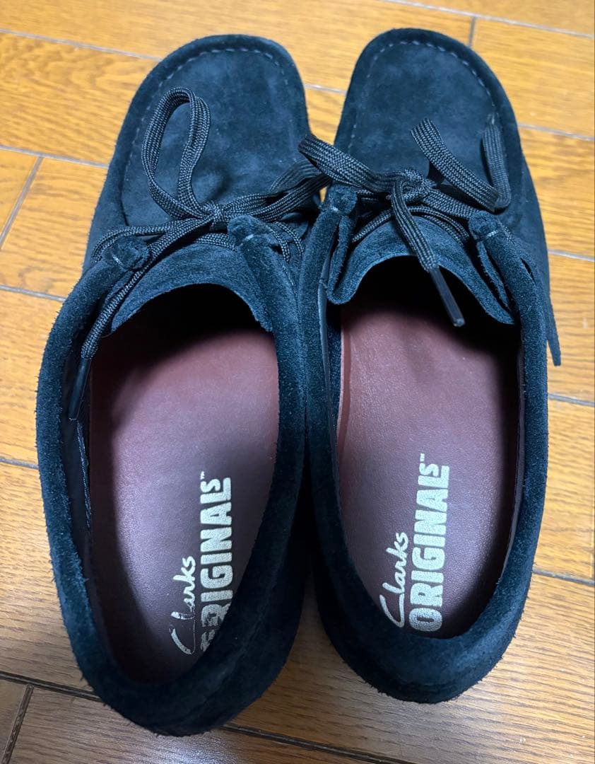 【美品】クラークス ワラビー ゴアテックス ブラック 24.5cm