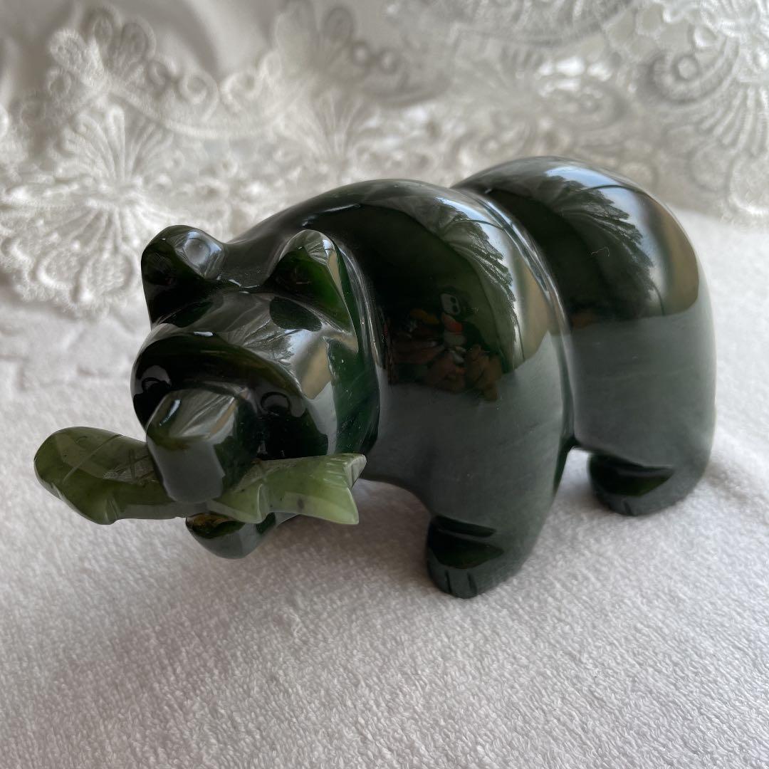 木彫り 農民美術 木端人形 アイヌ 夫婦 小熊 鮭 2体セット アイヌ民族