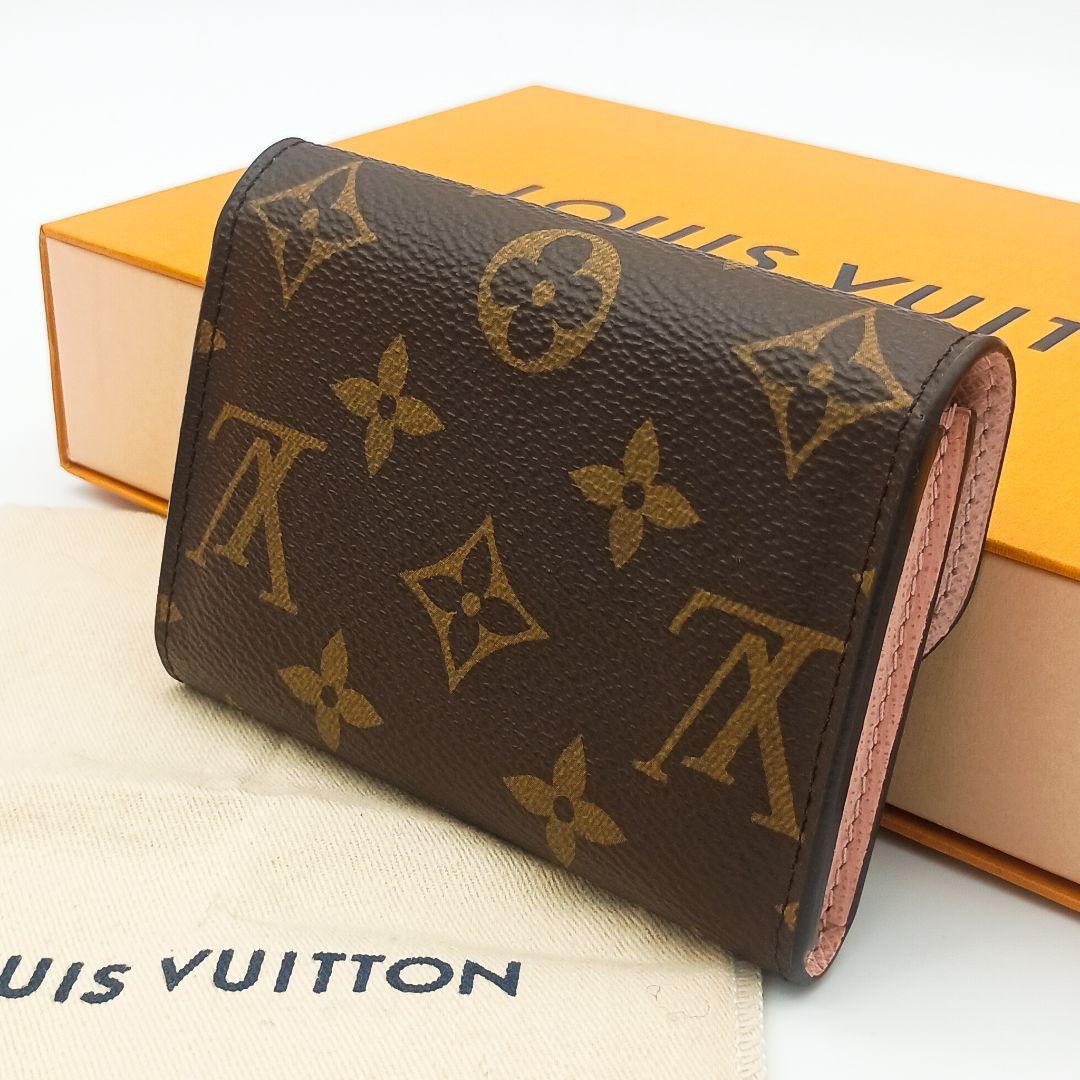 【美品SS】ルイヴィトン　ロザリ　モノグラム　ローズバレリーヌ　IC搭載