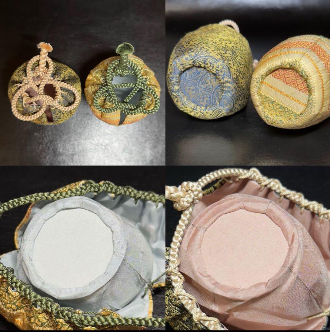 小代焼 肩衝 茶入 替仕服付 花文浮織 万代屋 近