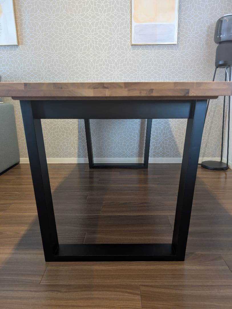 オーク無垢材　一枚板風　ダイニングテーブル　幅160cm