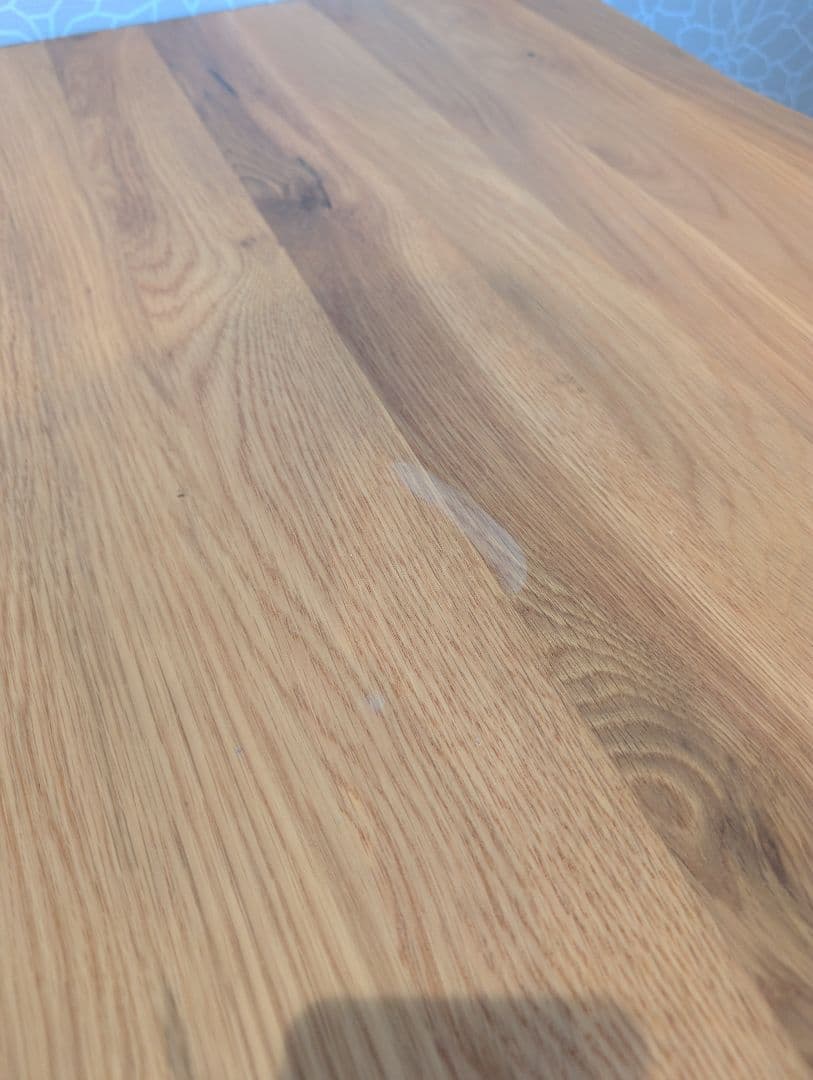 オーク無垢材　一枚板風　ダイニングテーブル　幅160cm