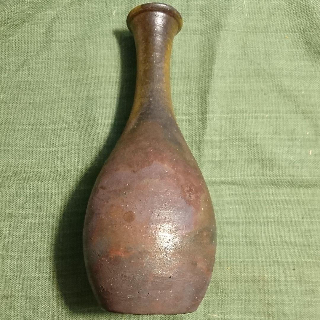 340)  花入  備前焼  金重利陶苑  76代 陶弘 作