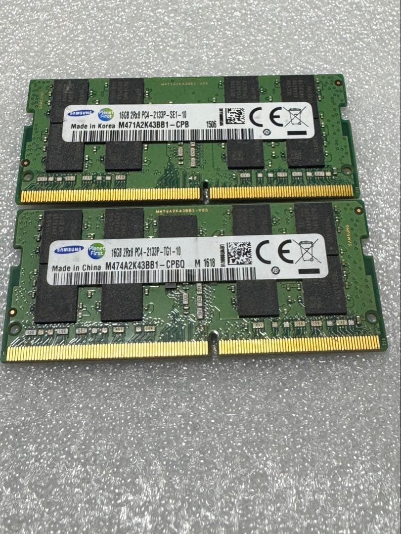 M5 SAMSUNGPC4 16GB2枚セット32GB BIOSチェック✅ SAMSUNG PC4 16GB2枚セット計32GB BIOSチェック済み SAMSUNG PC4