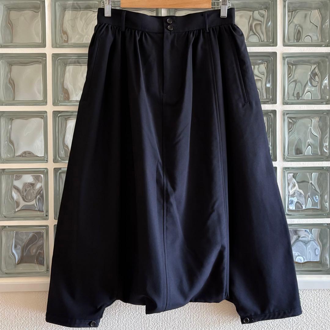 ✱コムデギャルソン 黒 ウールギャバ サルエルパンツ　XS ✱