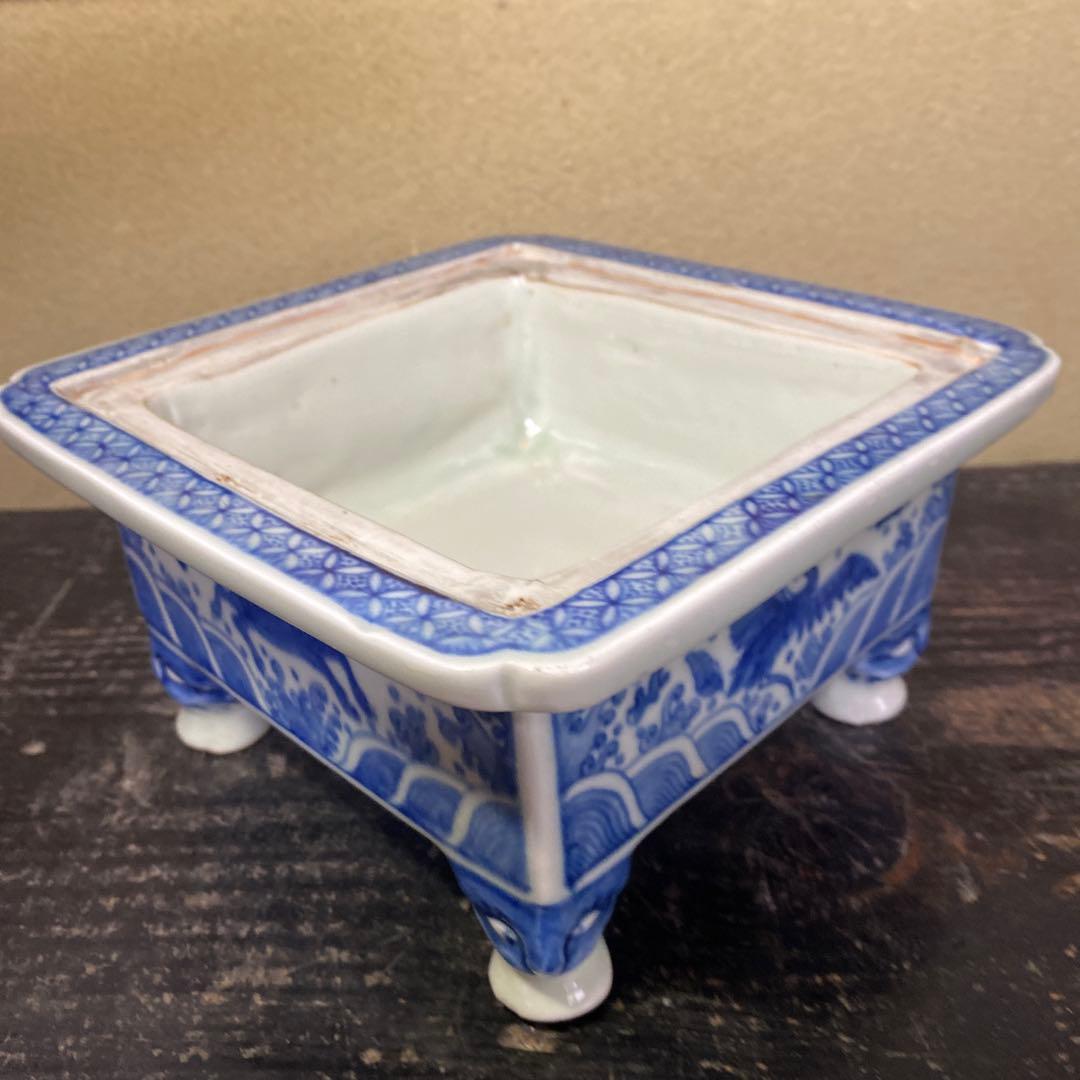 大明万暦年制年号 染付獣頭脚付筆洗 - メルカリ