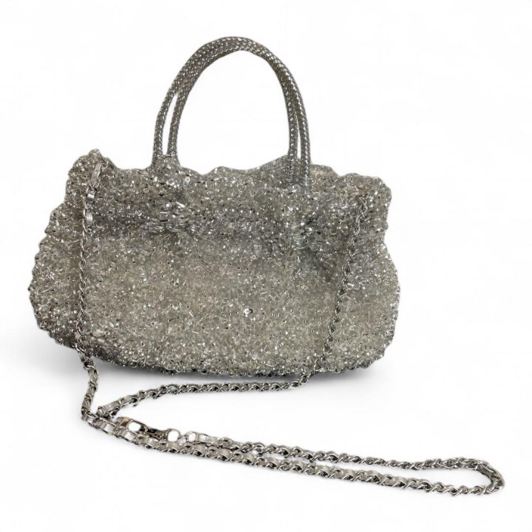 アンテプリマ ワイヤーバッグ リボンチャーム シルバー 2WAY