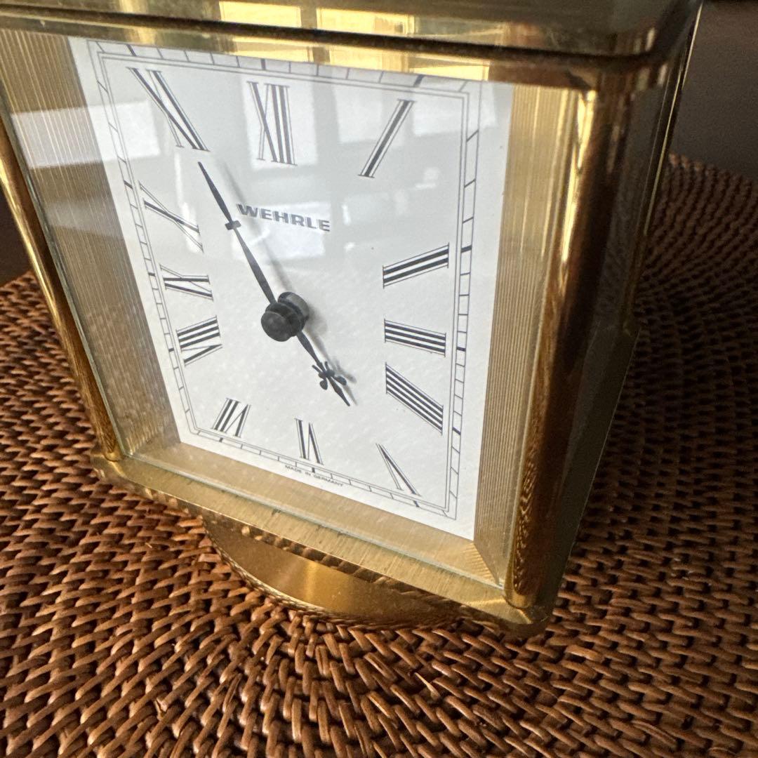 WEHRLE 会議卓時計 ゴールド 置時計 クラシック