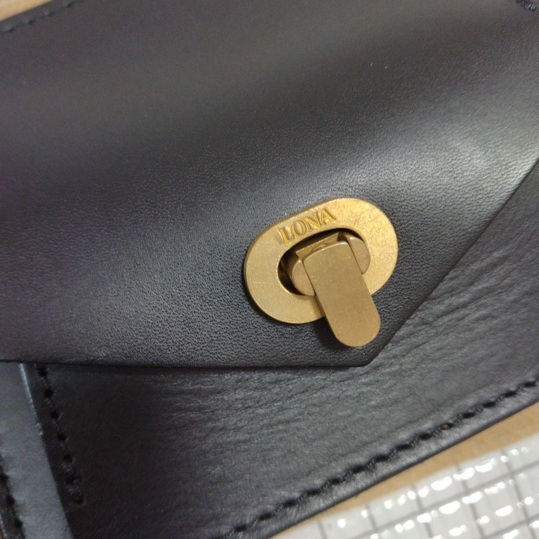 【LONA】Box mini wallet -ento- ブラック