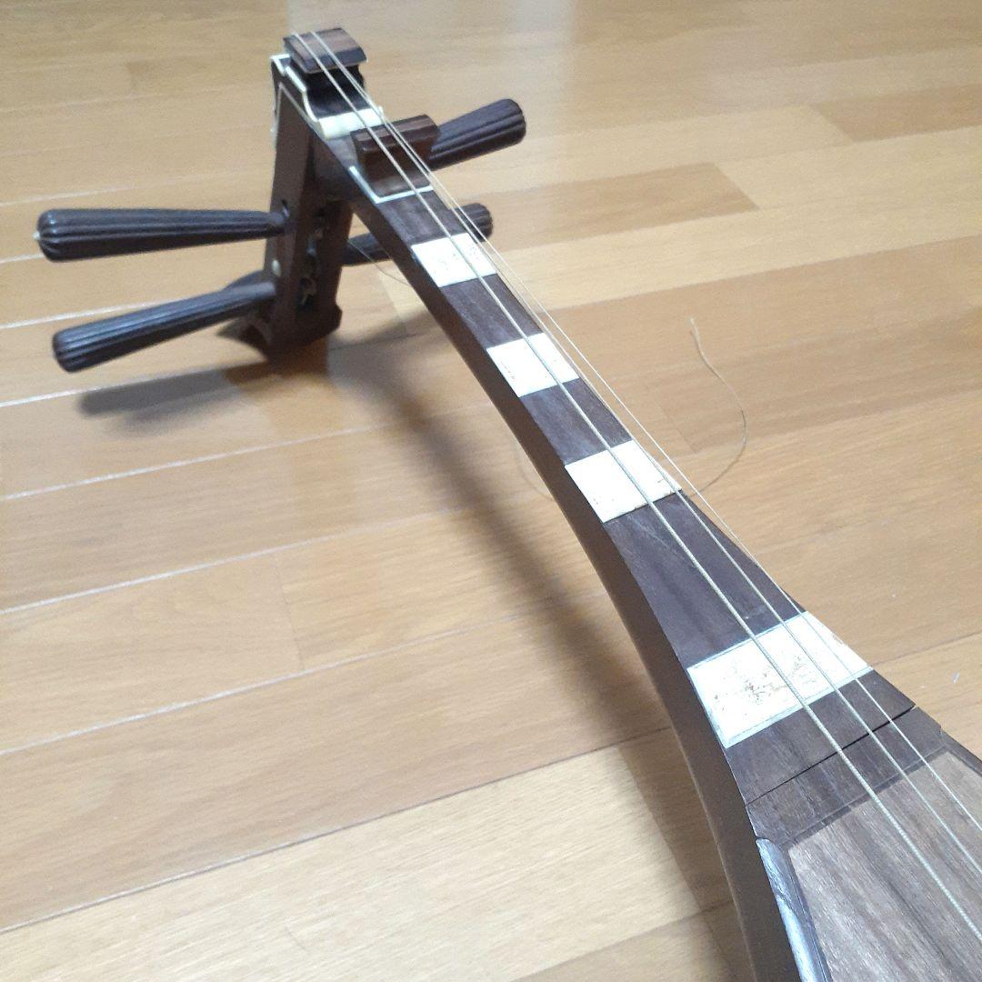 筑前琵琶／四弦五柱／和楽器／撥あり／アンティーク／レア物 レア 筑前琵琶