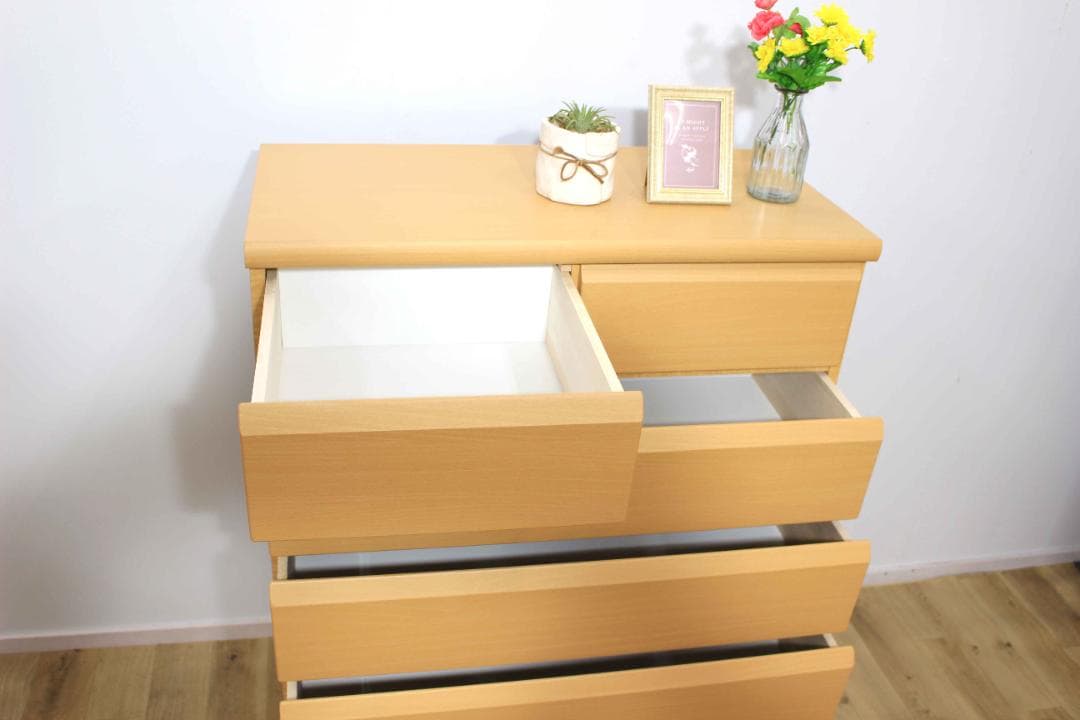 幅80 チェストハイチェストーチェスト・タンス 箪笥 完成品木製 傷あり