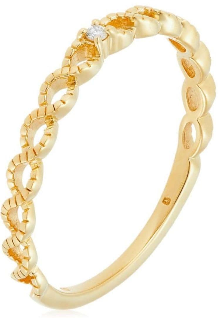 希少サイズ！【ESTELLE】K10YG　ダイヤモンドリング　14号