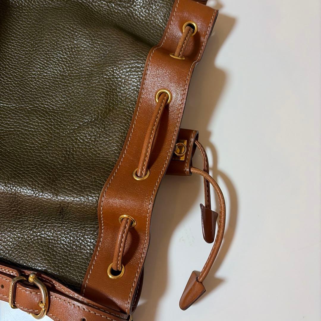 セリーヌ　ヴィンテージ 巾着 ショルダーバッグ ガンチーニ