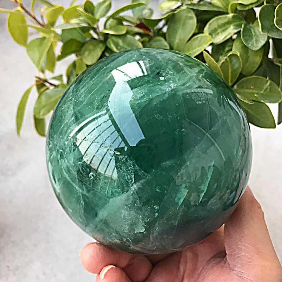 最高 パワーストーン☆特大☆レインボーグリーンフローライト106mm