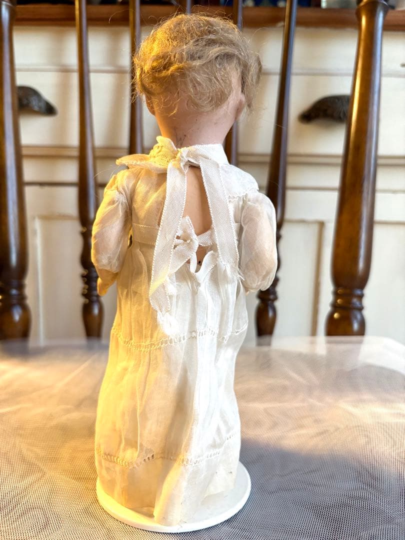 ♡UNIS FRANCE ビスクヘッド コミュニオンドール 初聖体 スタンド付