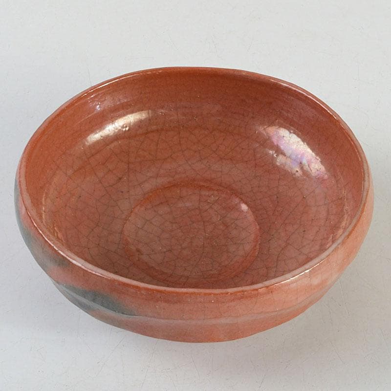 茶道具 赤楽茶碗 平茶碗 仕覆付 時代箱 V 9445