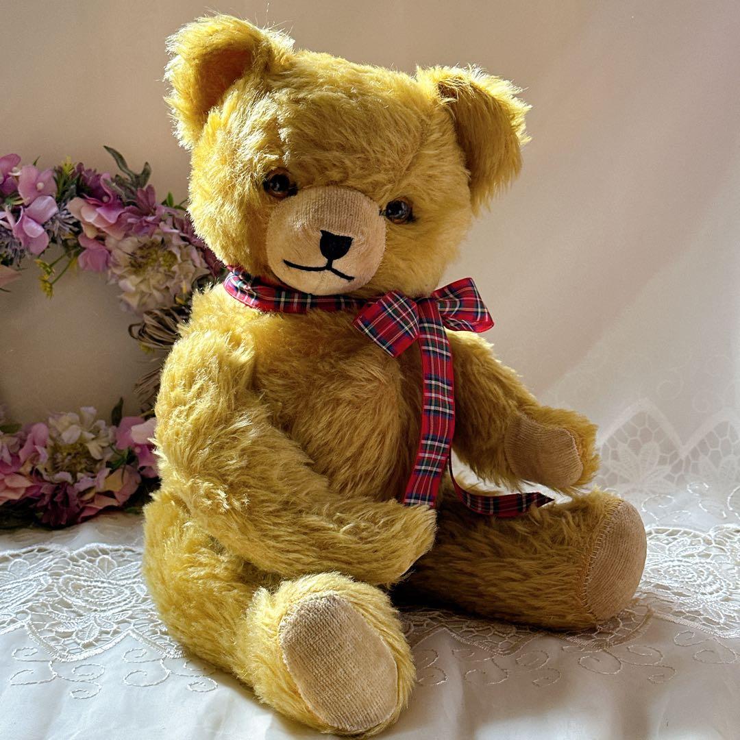 ❤️ニッカーボッカー❤️ 大きめずっしりアンティークベア　テディベア　ビンテージ