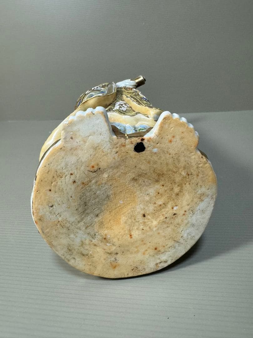 2308 九谷焼 観音菩薩像 仏像 色絵金彩 置物 - メルカリ