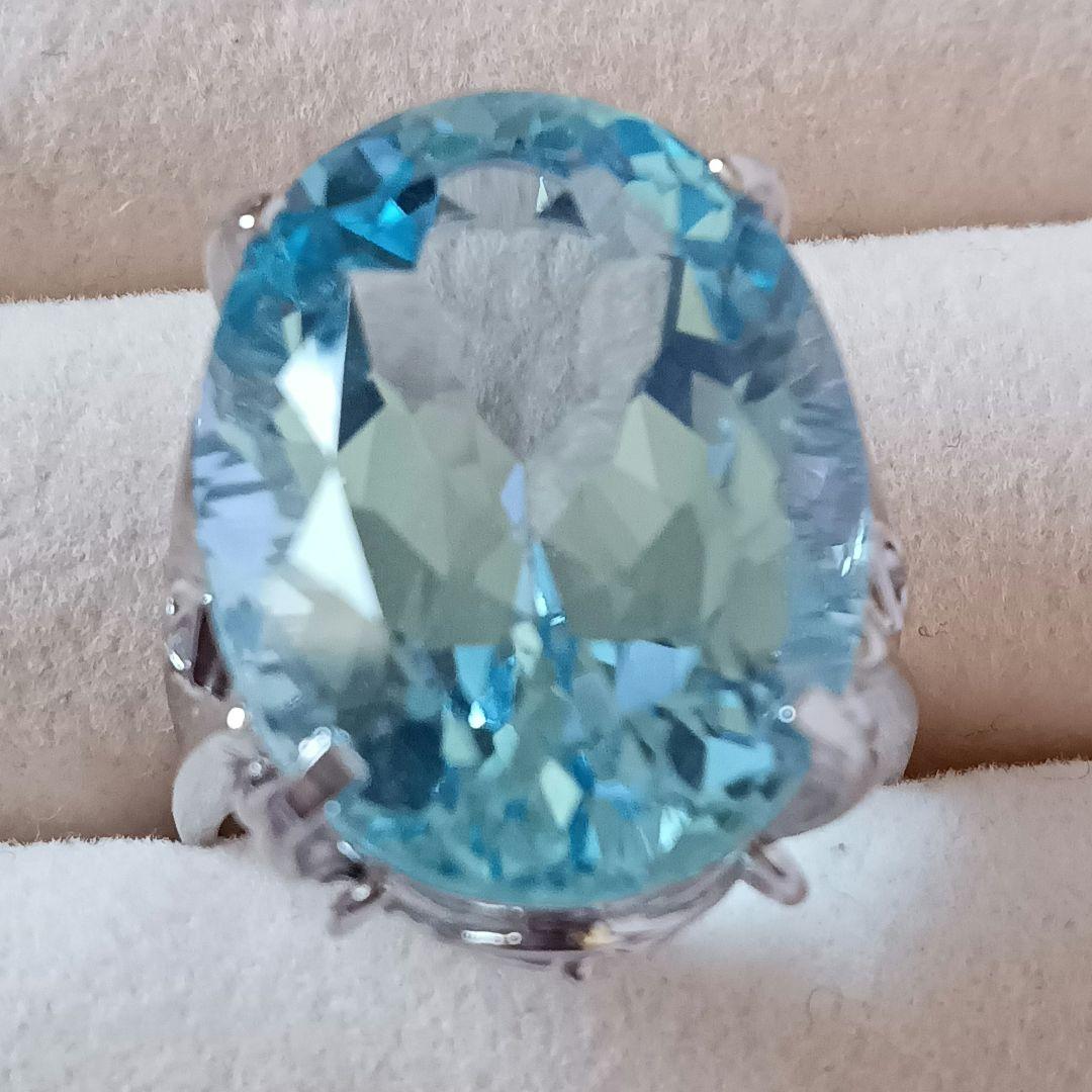 ブルートパーズ リング 16号 20ct SILVER