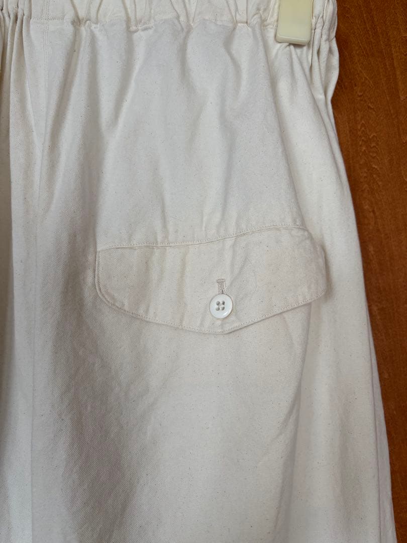 ゴーシュ コットンオックスワイドパンツ 8分丈キュロット