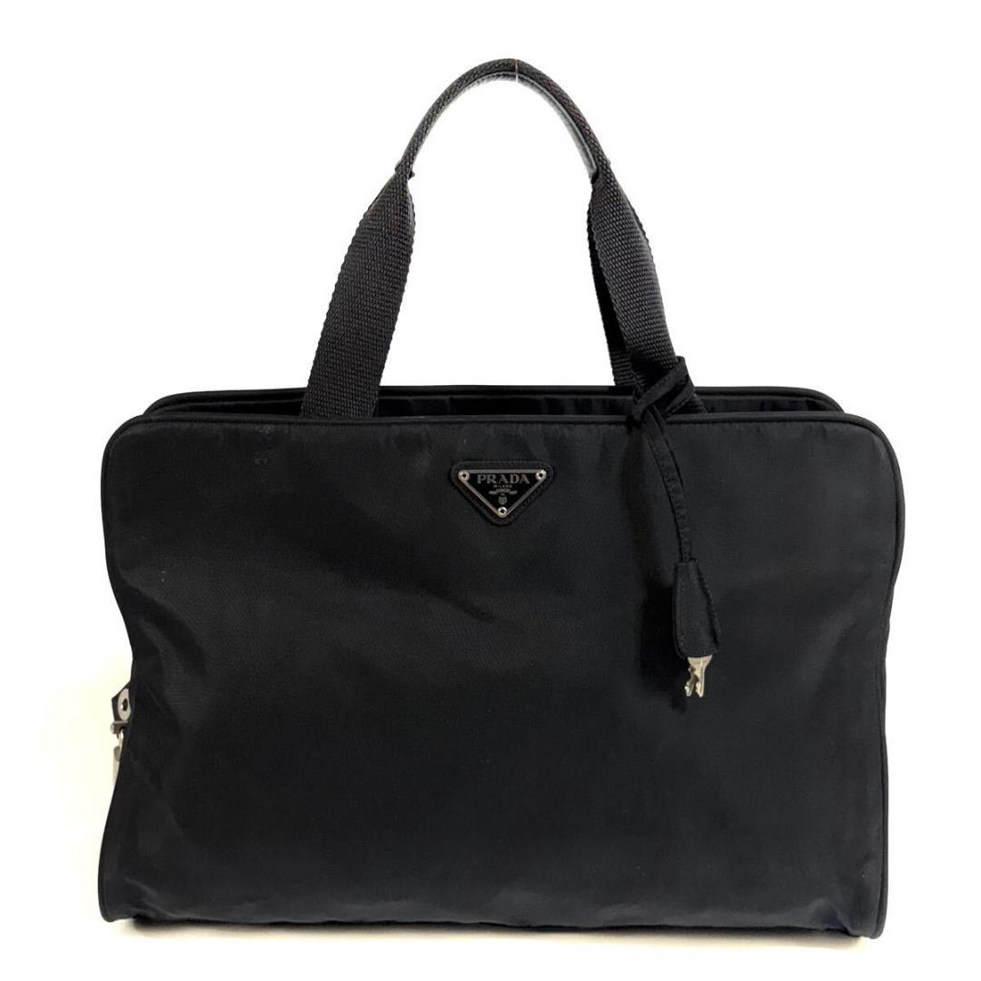 【美品】 PRADA テスーナイロン ビジネスバッグ イタリア製 カデナ付