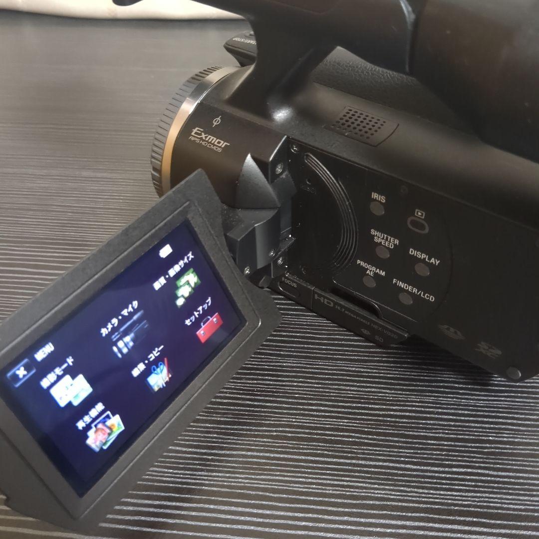 SONY NEX-VG20 本体 DJI スマホ用ジンバル付けます。