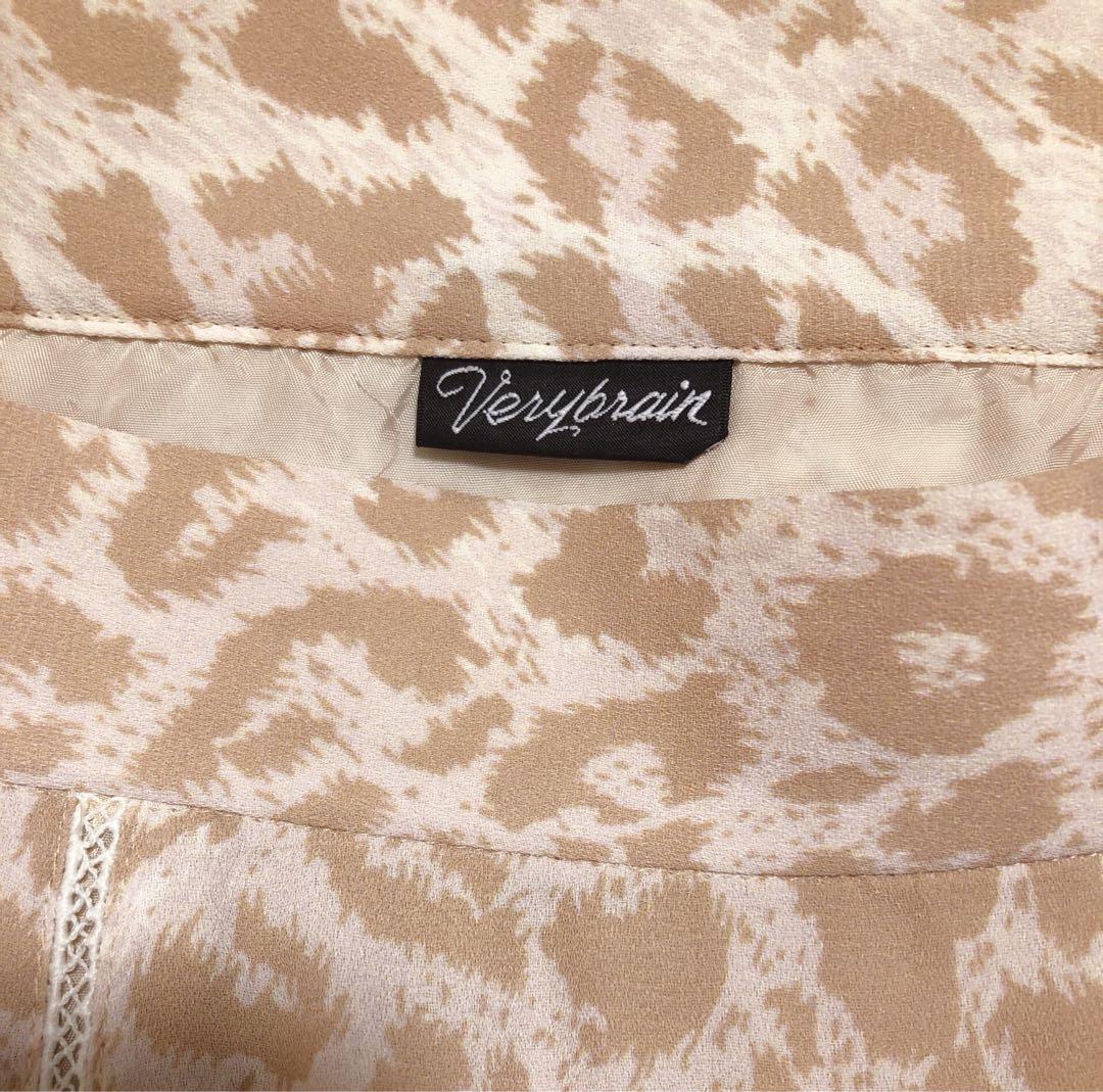 verybrain ヒョウ柄スカート　ピンクベージュ