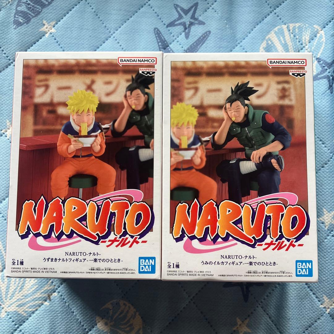 匿名配送】NARUTO ナルト イルカ フィギュアセット 一楽 ラーメン