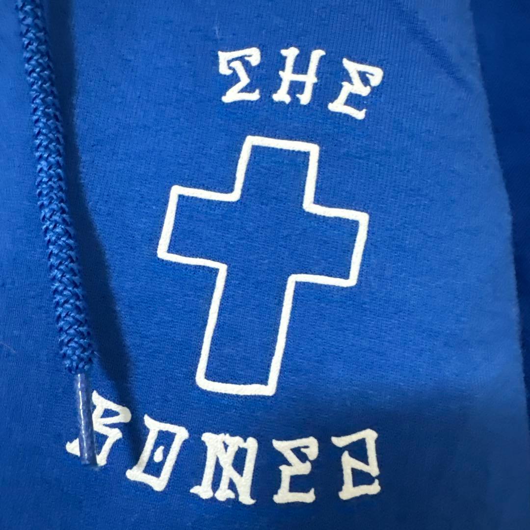 THEBONEZ青色フード付きスウェットLサイズ - メルカリ