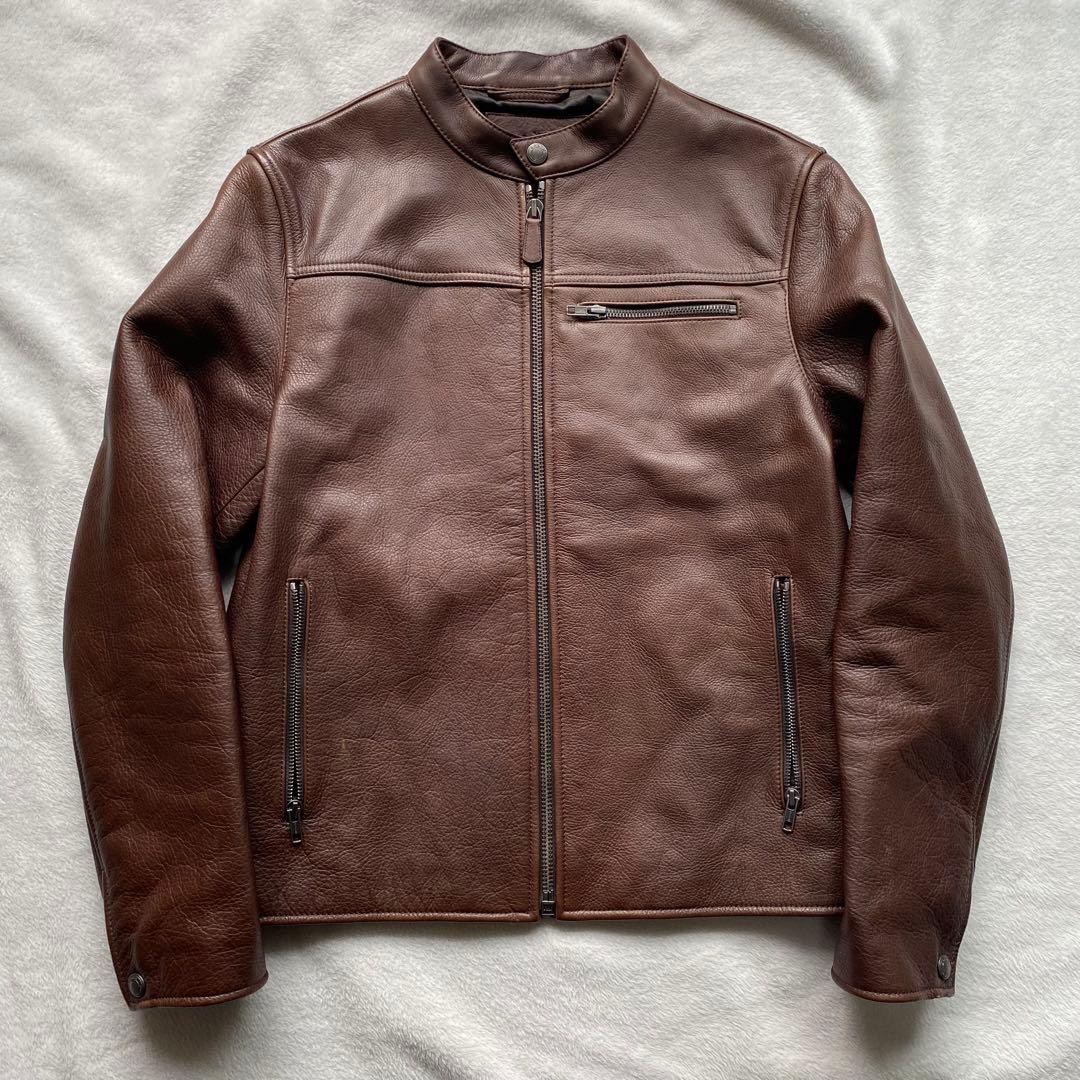 COACH シングルライダース ブラウン coach コーチ 牛革 レザー