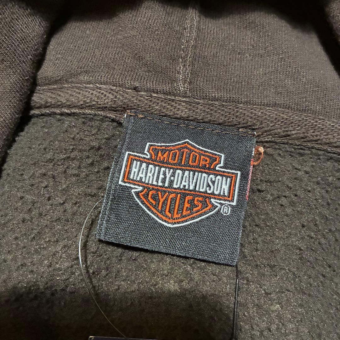 HARLEY-DAVIDSON プルオーバーパーカー　袖プリント　No1 スカル