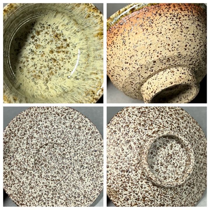 エビス】酒器 徳利 酒盃 美濃焼 在銘 清風造 細工 飴釉 酒杯 猪口