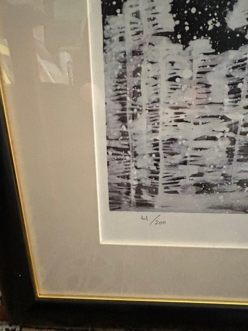 チャンプー 張歩 リトグラフ 中国人画家・張歩「冬」61/￼200