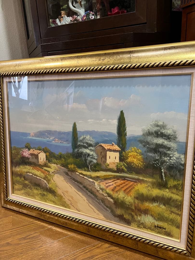 地中海　油絵　風景　開放感あり　外国作者