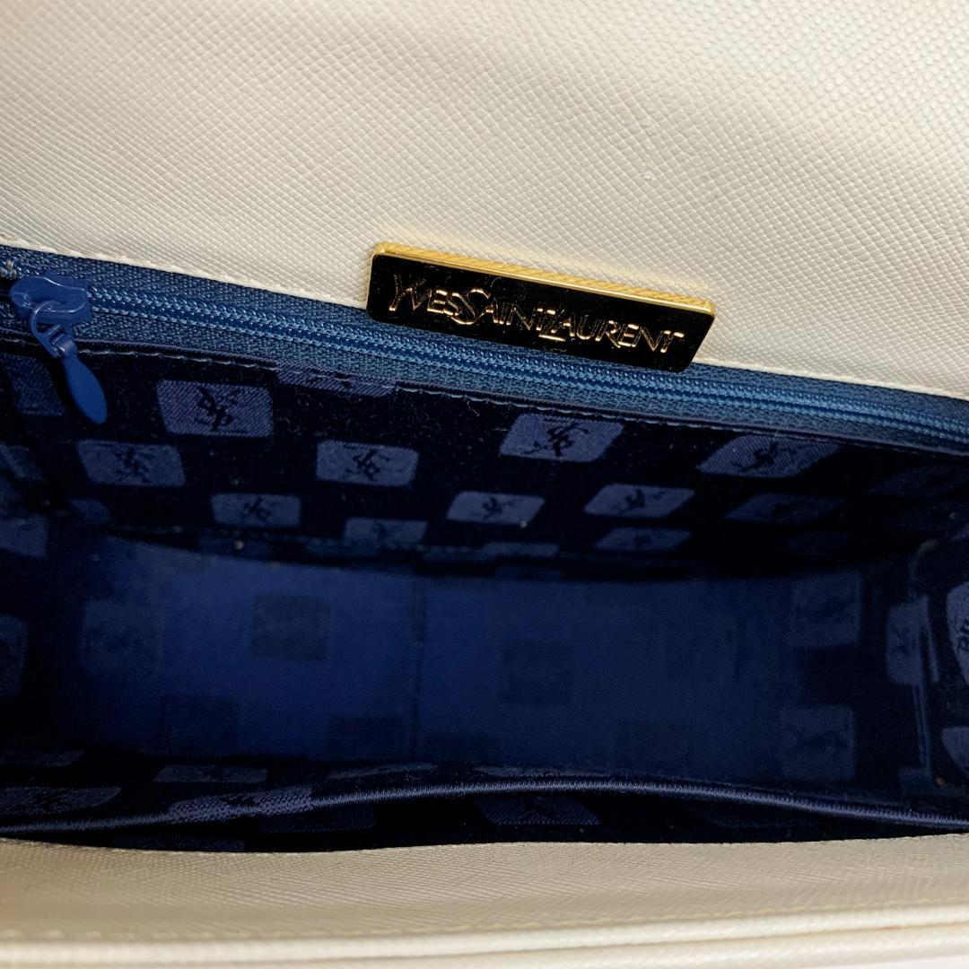 YSL ホワイト　ポシェット