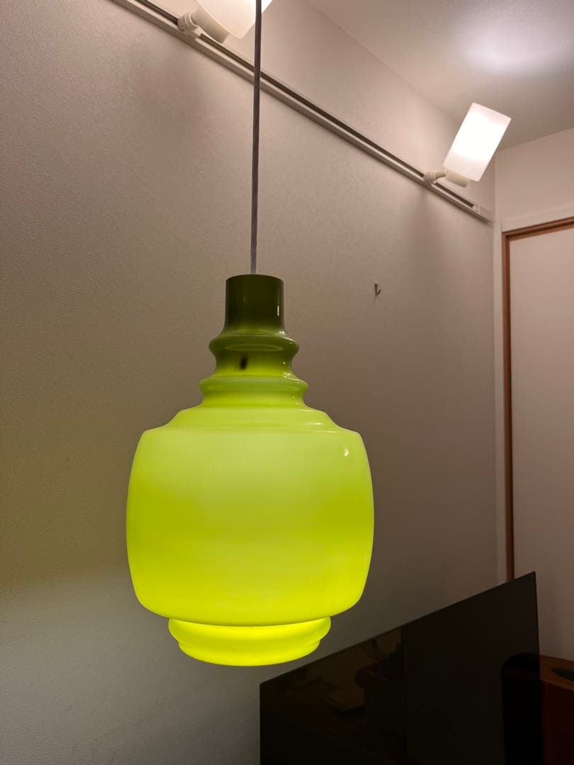 北欧ヴィンテージ ガラス ペンダントライト ジャパンヴィンテージ ペンダントライト ガラスシェード 照明 レトロ