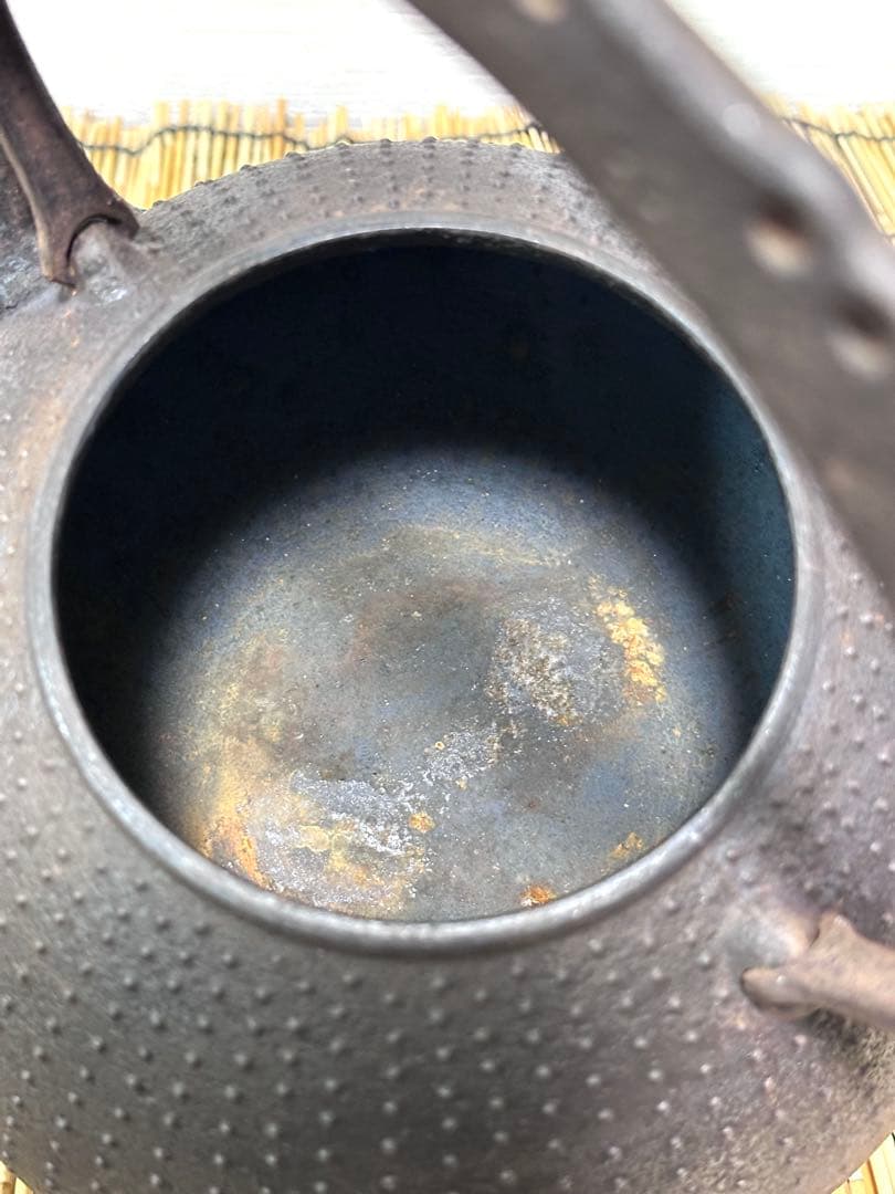 USED、美品 南部薫山工房15型九重アラレ 南部鉄瓶 南部鉄器 鉄瓶