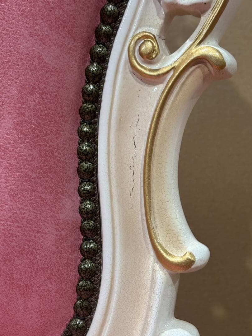 専用 ダイニング5点セット 120cm ロココ 本革 猫脚 テーブルセット