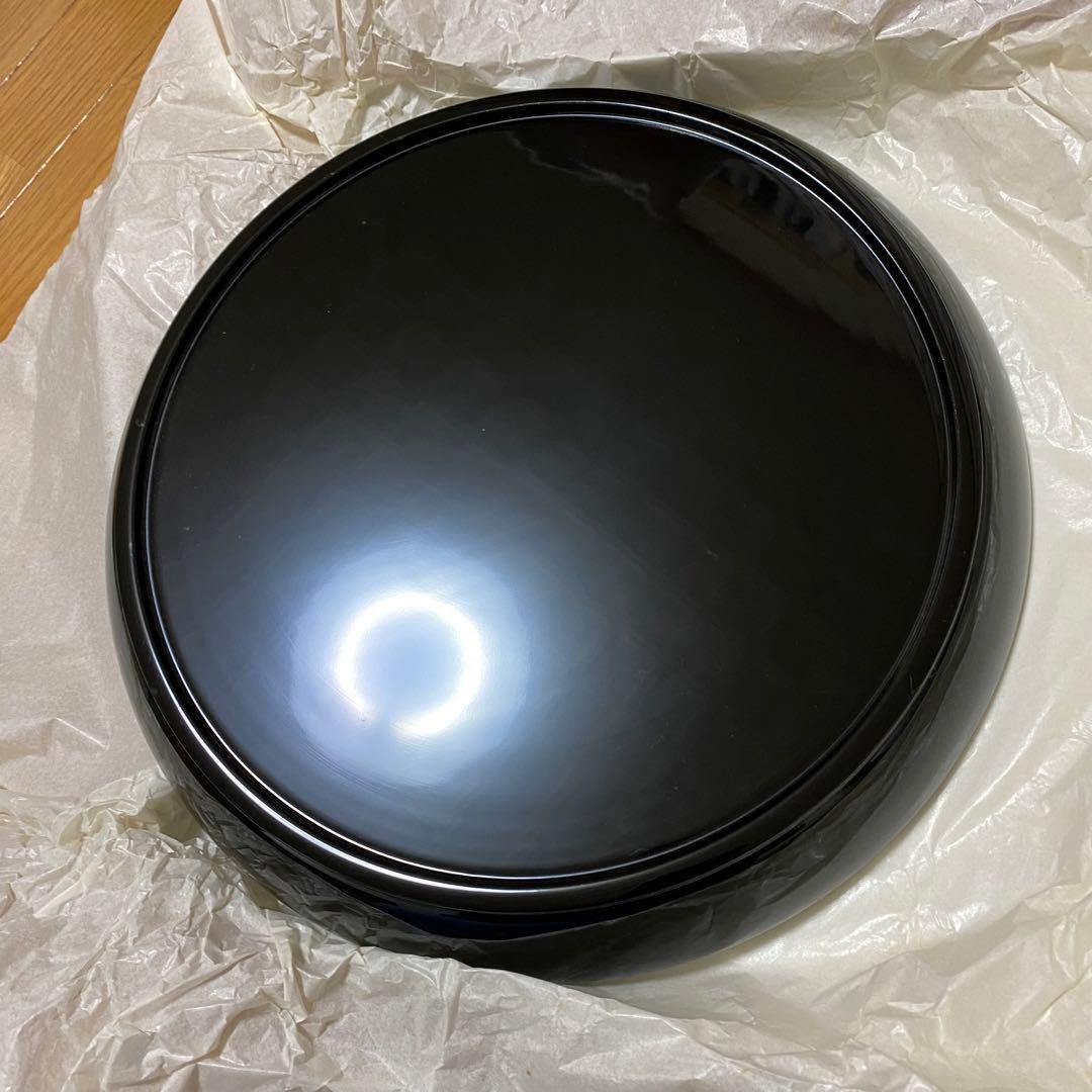 茶道具 八卦盆 真塗 貝入