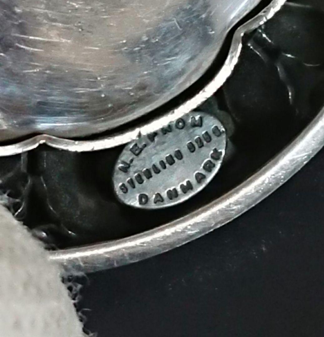 ひ*。様 ヴィンテージ N.E.FROM シルバー アンバー ブローチ デンマー