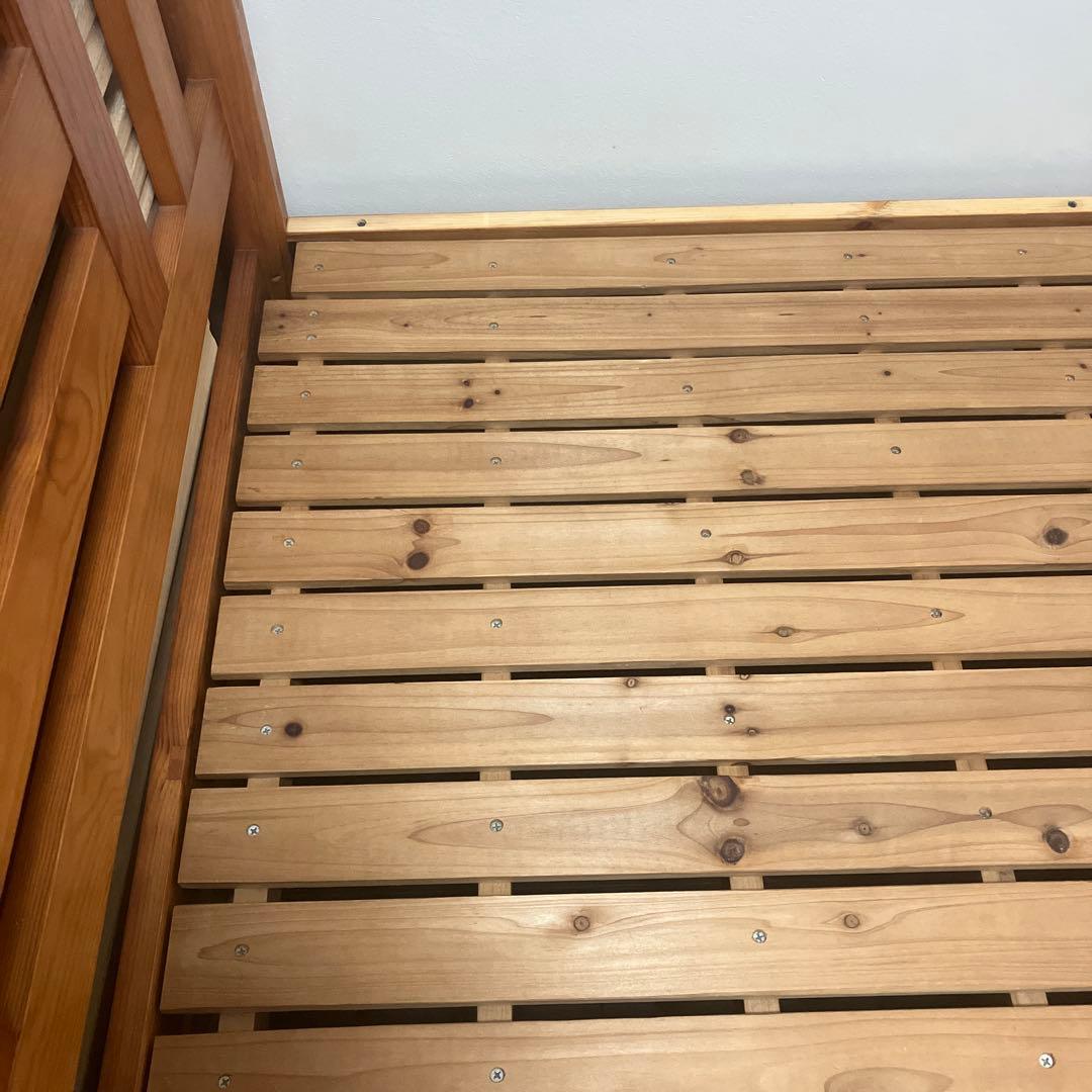 【送料込み匿名発送】【組み立て簡単】木製シングルベッドフレーム