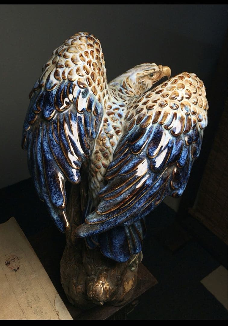 旧蔵　時代物　匠 最高峰　逸品　古陶器　鷹　インテリア　古美術　商売繁盛へ